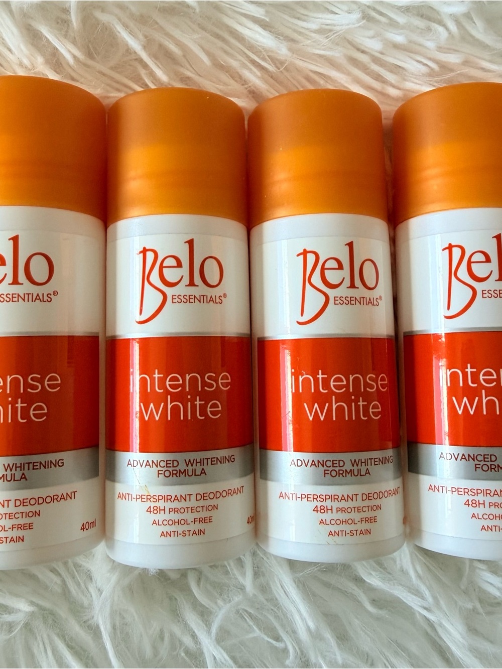 Belo Essentials Intense White Deodorant - Orange & White $15/bottle